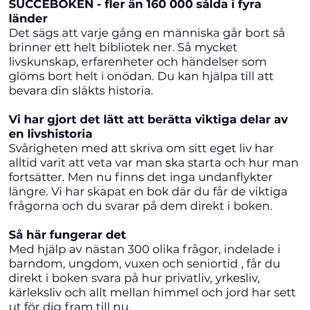 Säljer en helt ny ”Boken om mig” av Stefan Ekberg. Det är en bok man skriver om sig själv, familj osv i frågor man fyller i. . Övrigt.