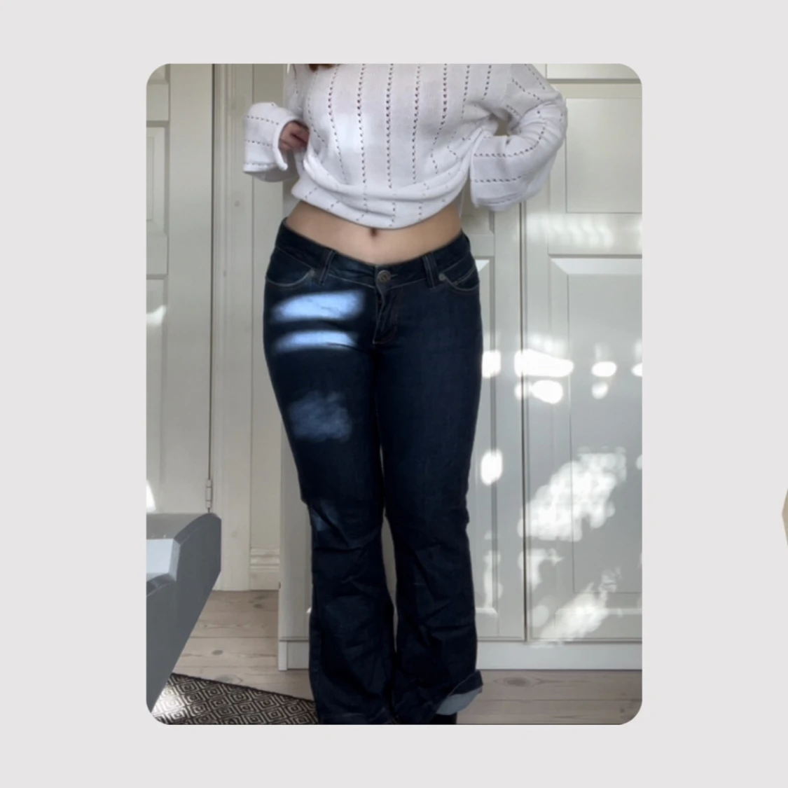 lågmidjade jeans - 90