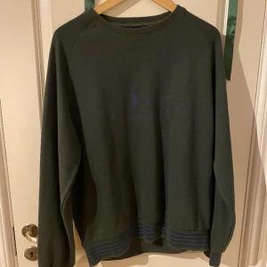 Tröja med text - Grön tröja med blå text, storlek XL men passar bra på folk med storlek M och uppåt 