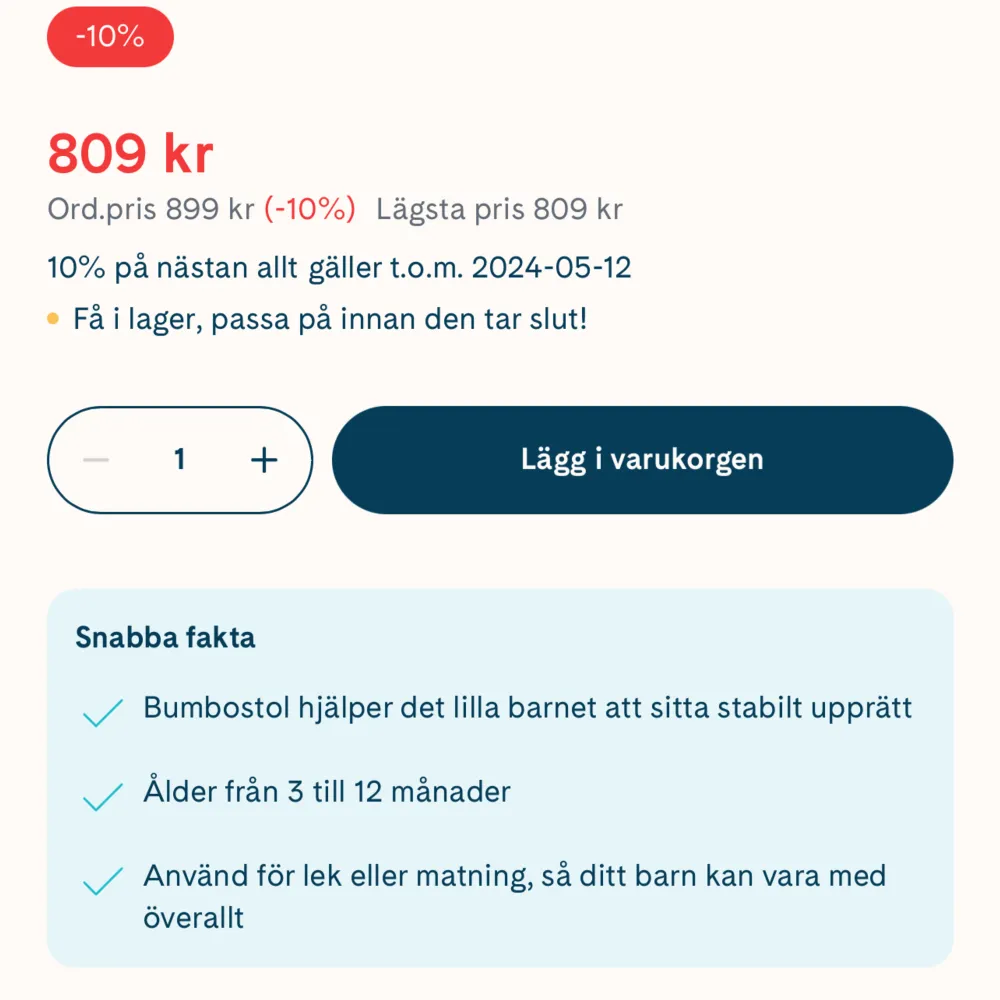 Nyskick ! Skickar bild vid intresse  Hjälper ditt barn att sitta upprätt under matning, aktiv lek eller när du behöver händerna fria till.  Från 3-12 mån. Mjuk och bekväm !  . Övrigt.