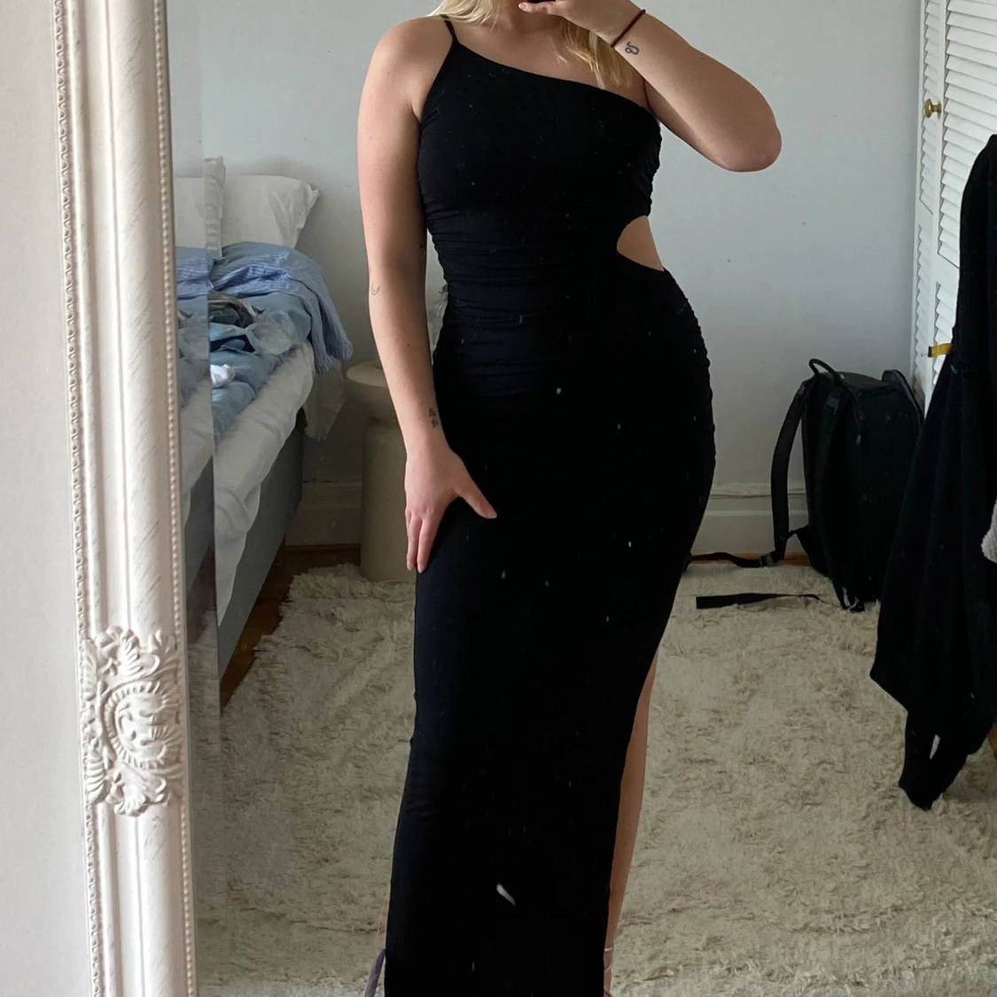 Svart långklänning