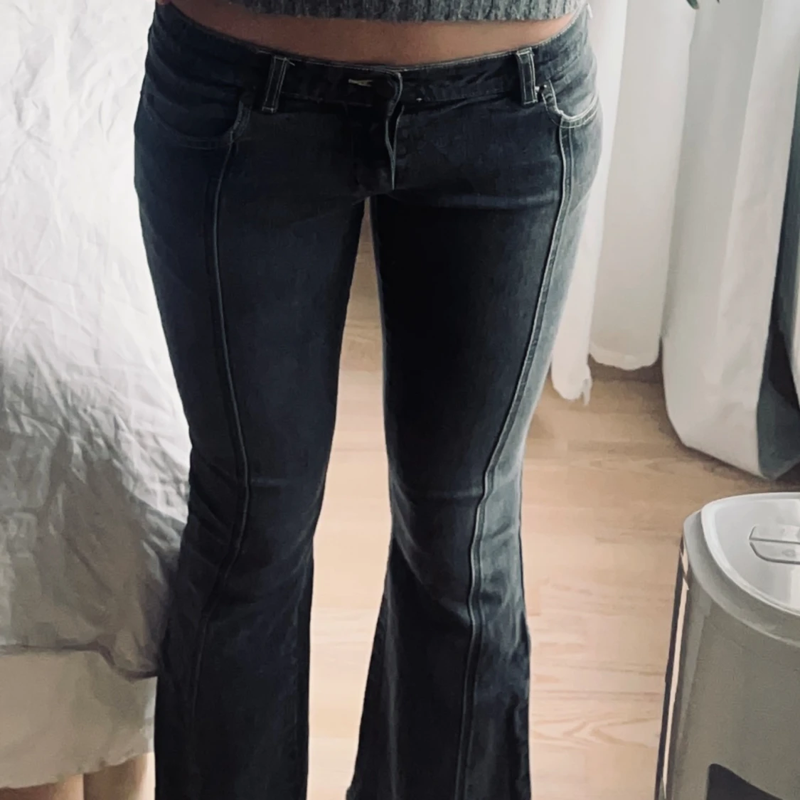 Bootcut/flare lågmidjade jeans - 90