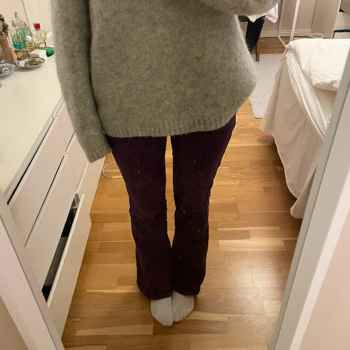 Lila lågmidjade jeans! - 91