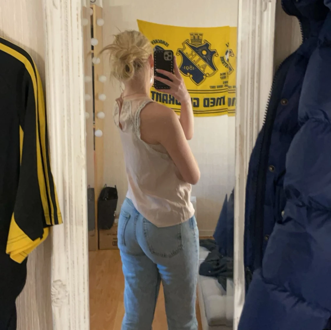 Rosa satin tipp - 90