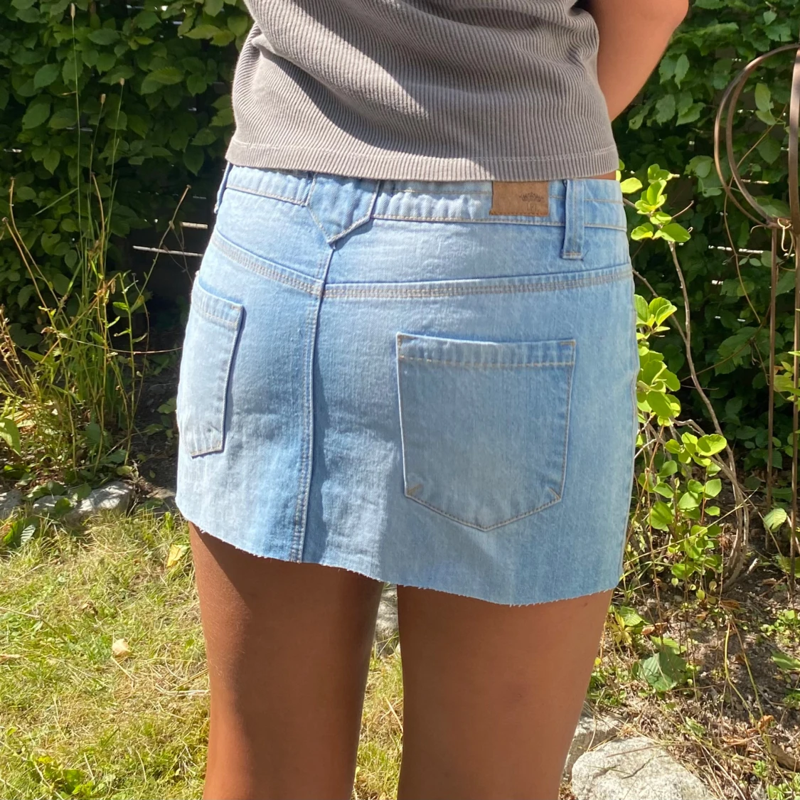 Lågmidjad jeanskjol  - 90