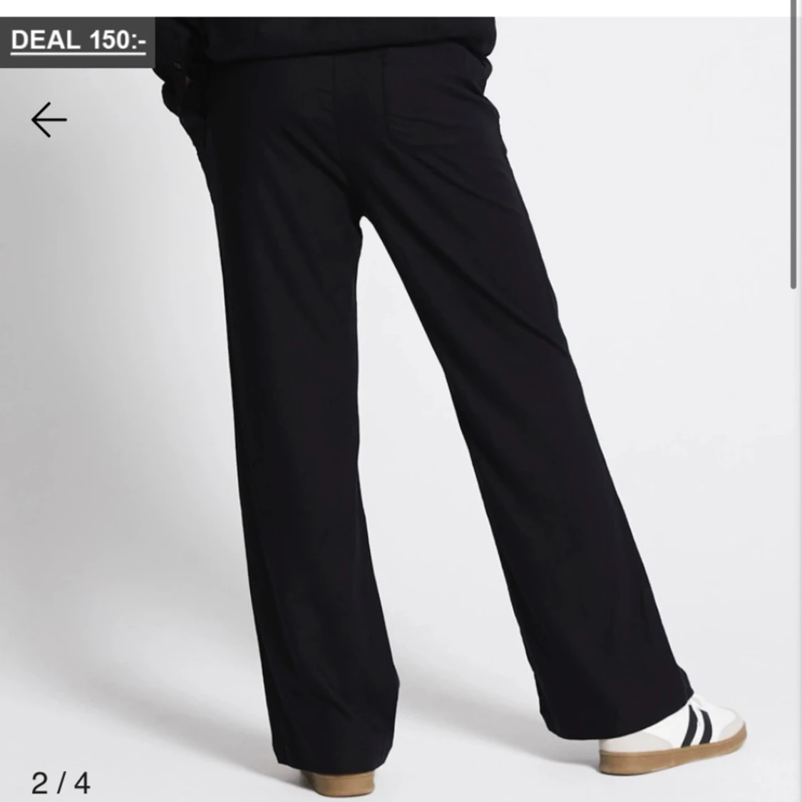 Svarta Linnebyxor  - 90