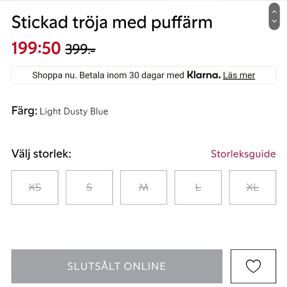 Stickad tröja 🩵 - 90