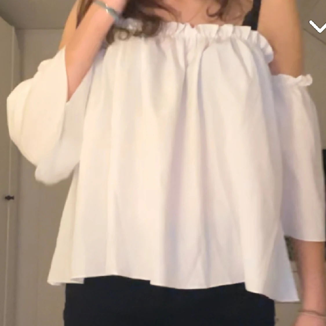 Vit blus topp - 90
