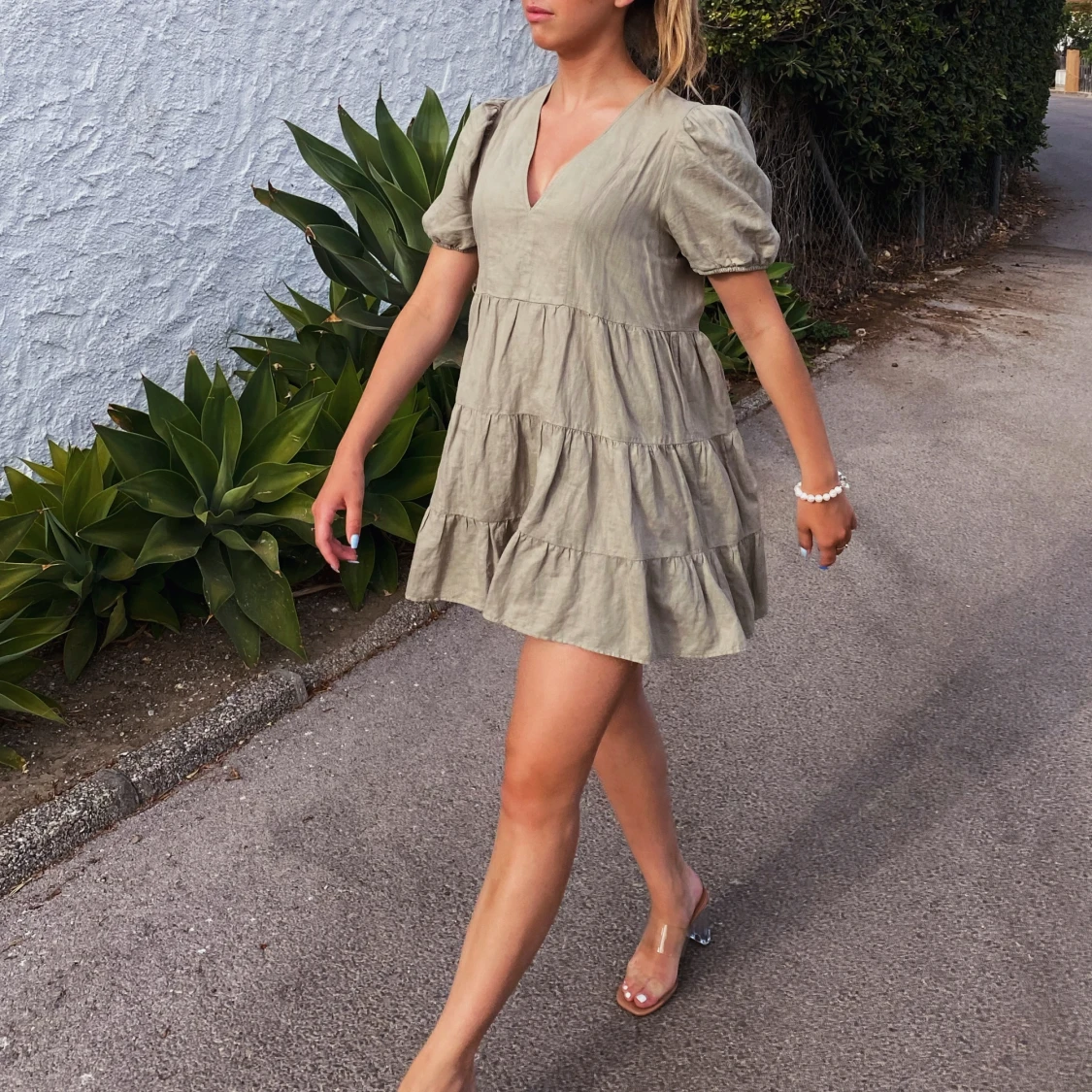 Grön Zara klänning  - 90