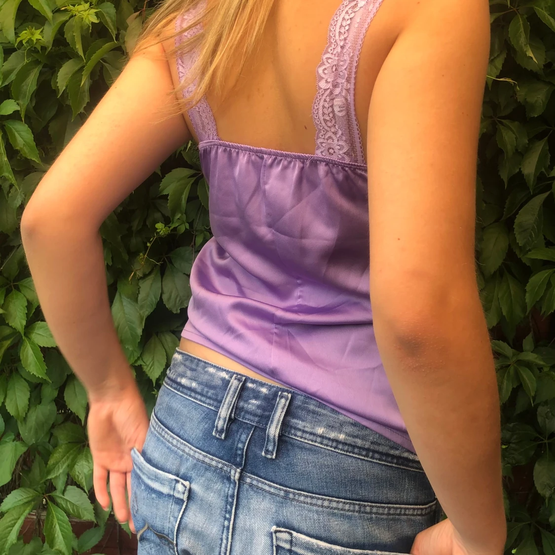 ”Made in italy” linne med spets lila - 91