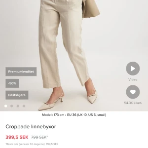 Linnebyxor  - Superfina linnebyxor från NA-KD, säljer pga att dem är för små. 