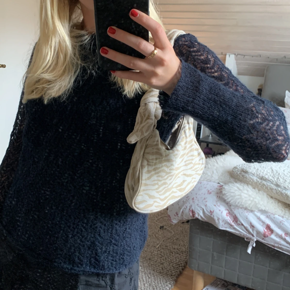 Axelväska zebra - 90