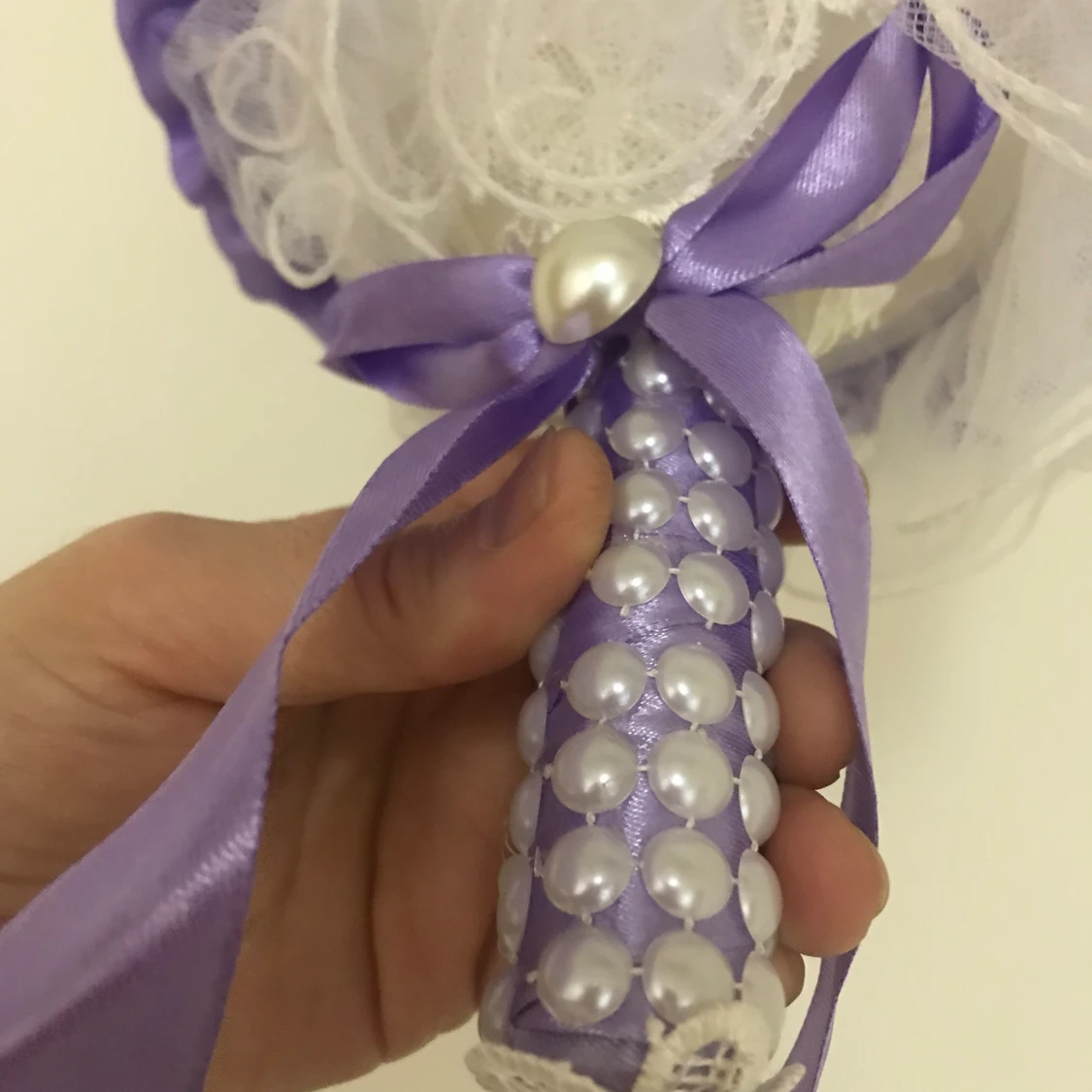 Bröllop Brud Kristall Sidan Satin Konstgjord Bukett  - 91