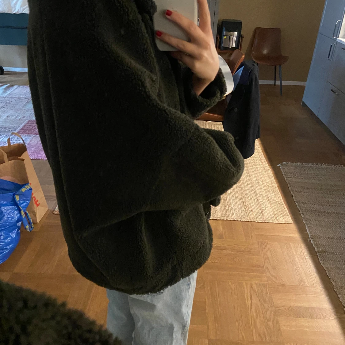 Zara fluffig jacka  - 90