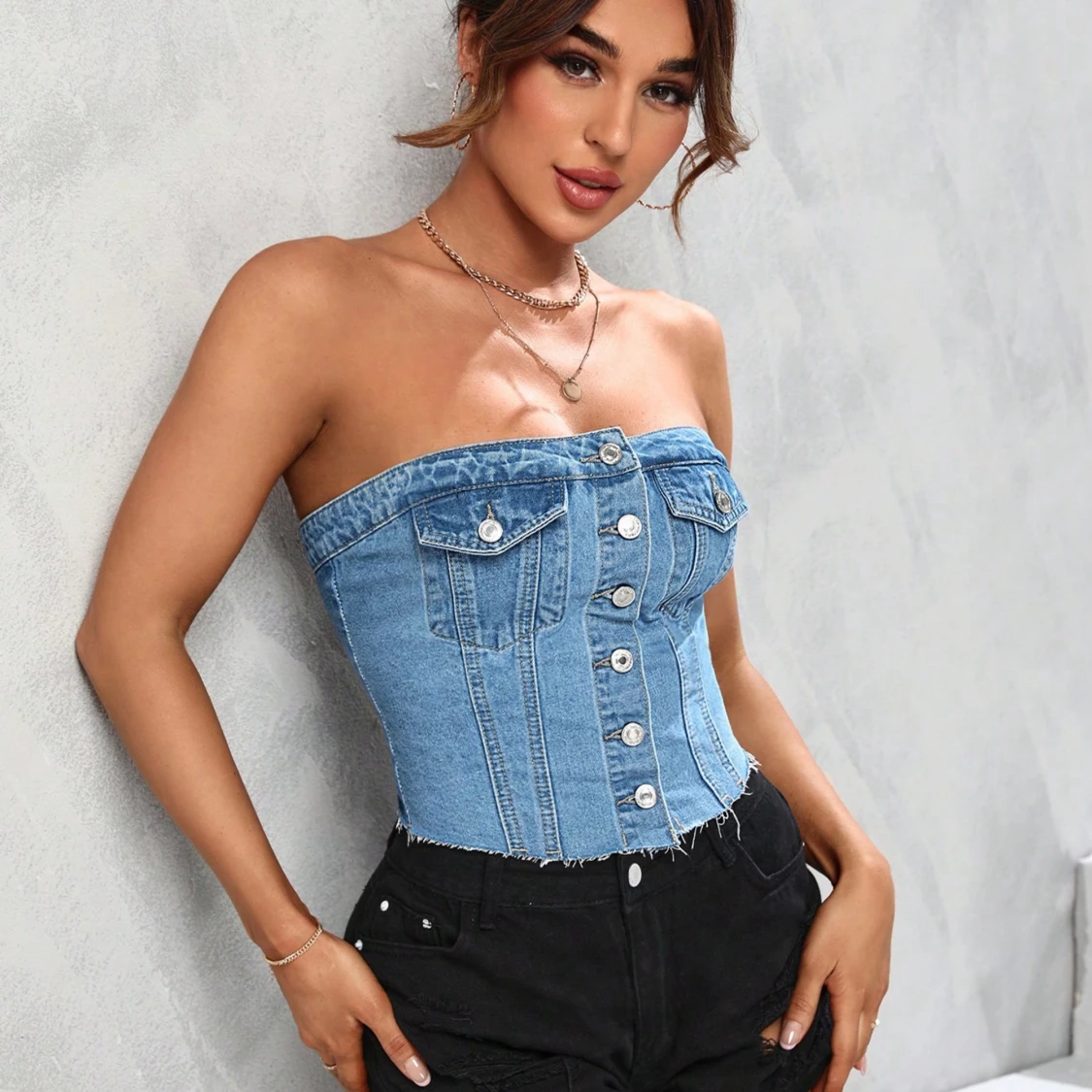 Jeans topp - 90