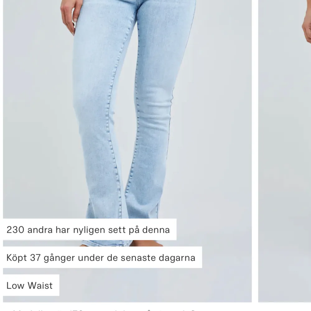 nya low bootcut jeans från bikbok orginalpris 700kr töjbara. Jeans & Byxor.