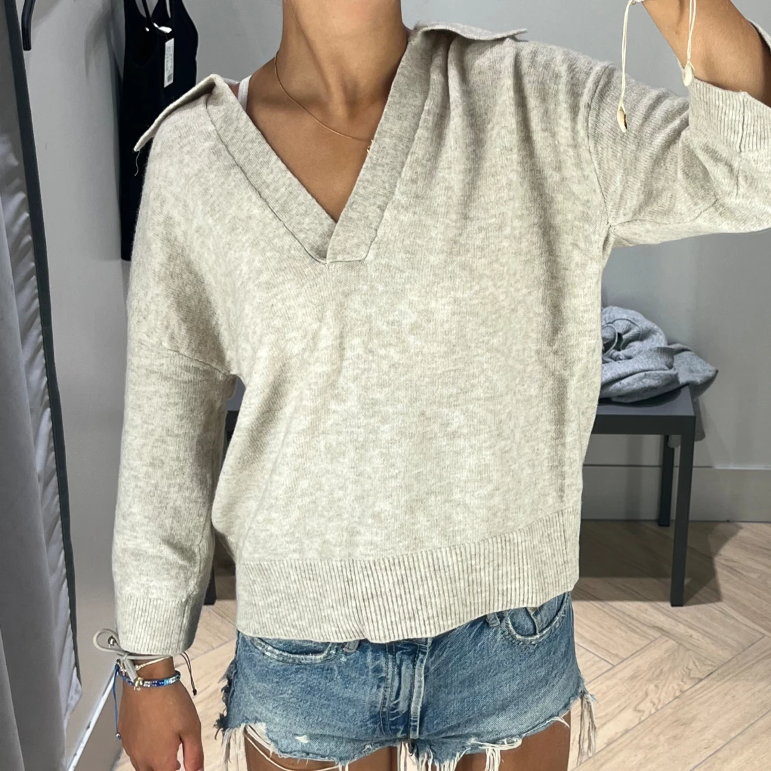 Trekvartsärmad tröja