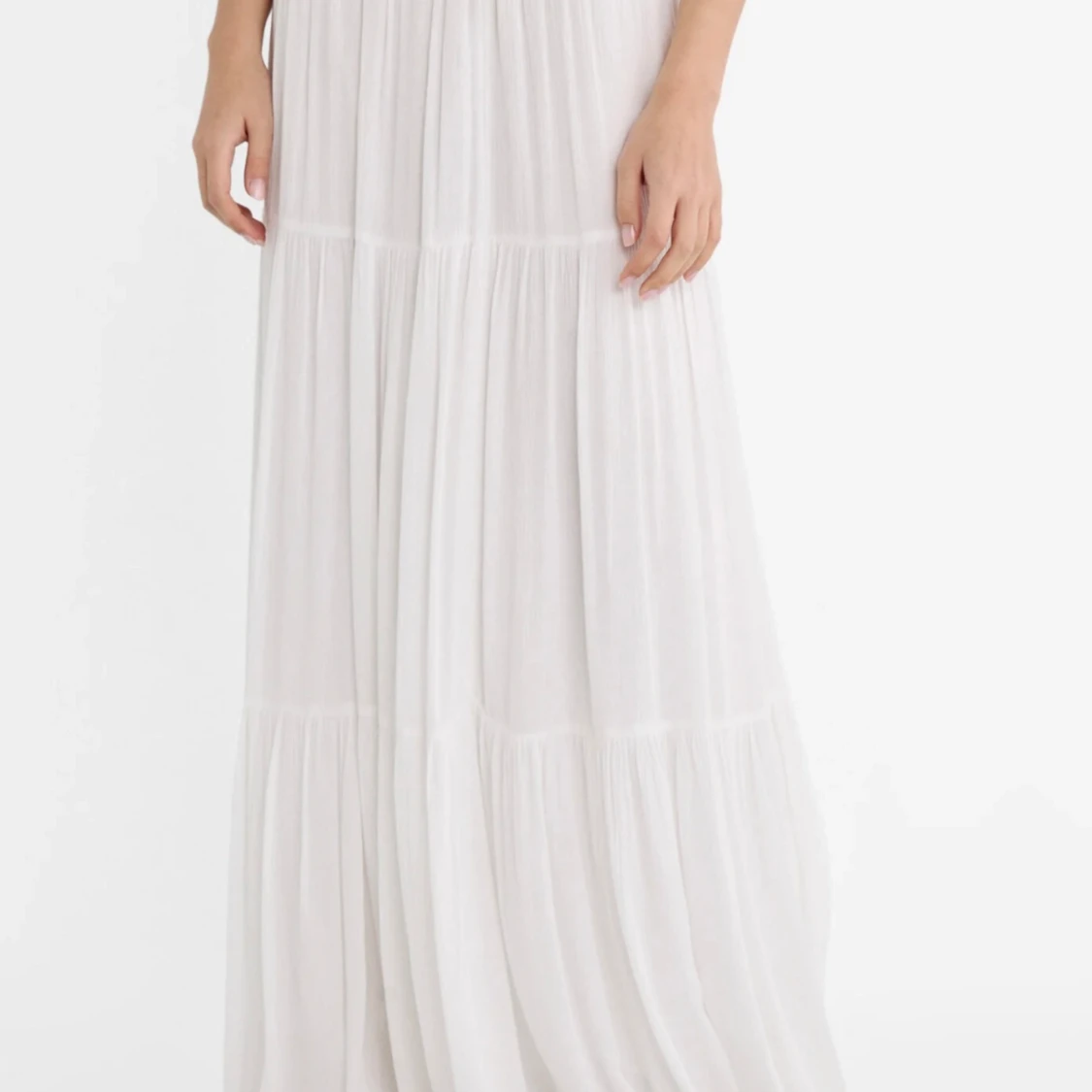 Vit volang långkjol - 91