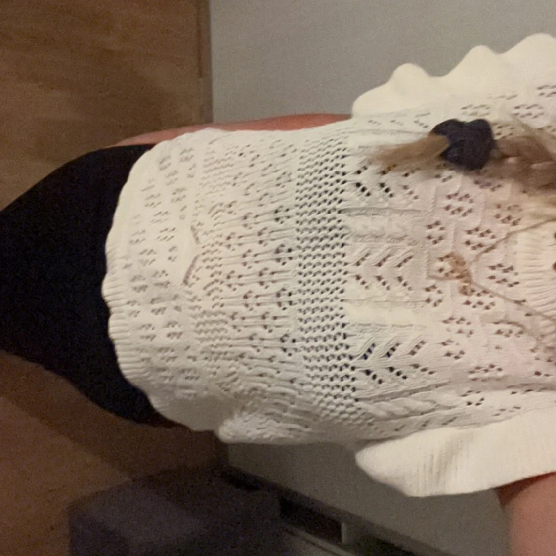 Vit stickad topp - 91