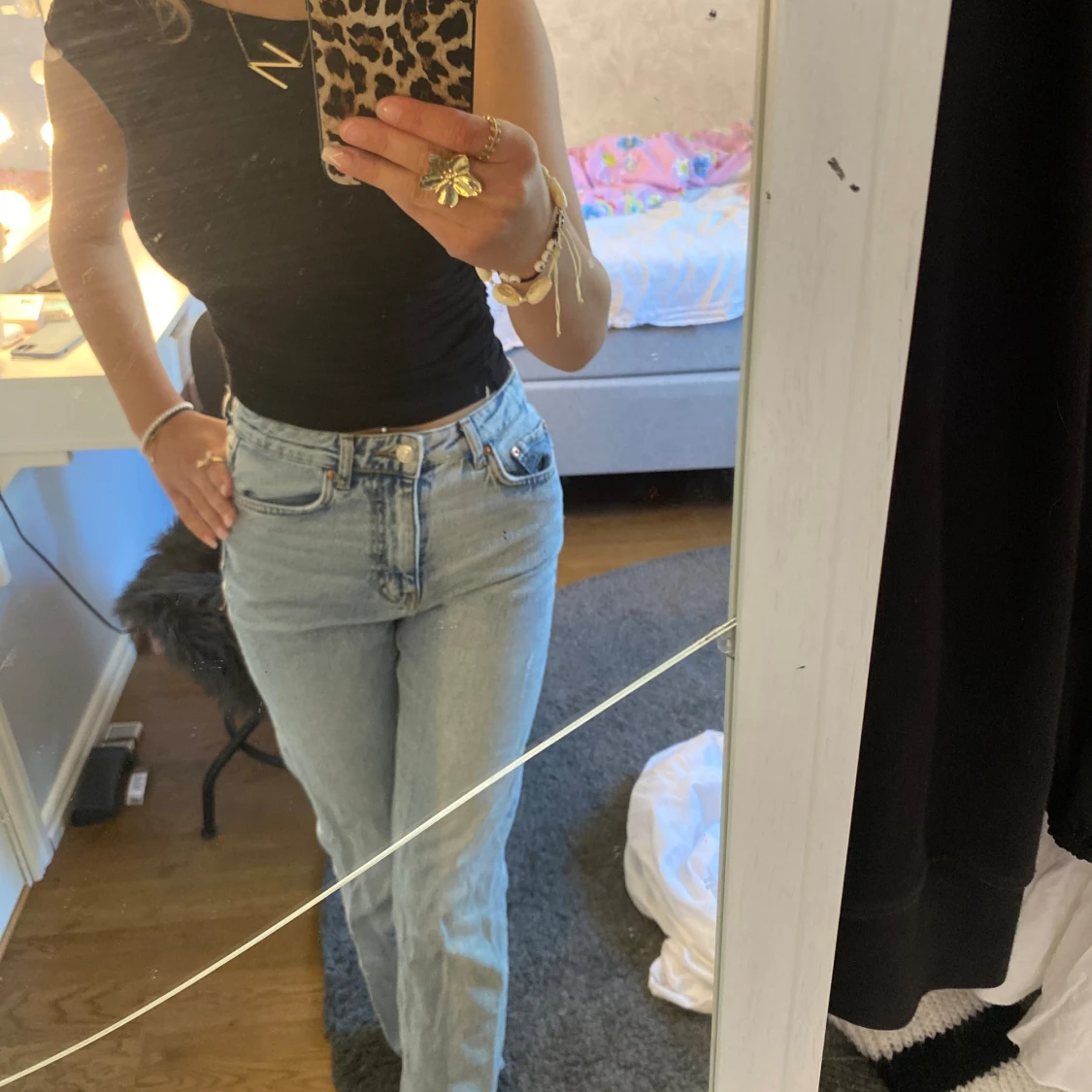  blåa jeans 