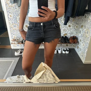 Shorts - Säljer dessa svarta lågmidjade shorts från zara! Använda typ 3 gånger så superfint skick