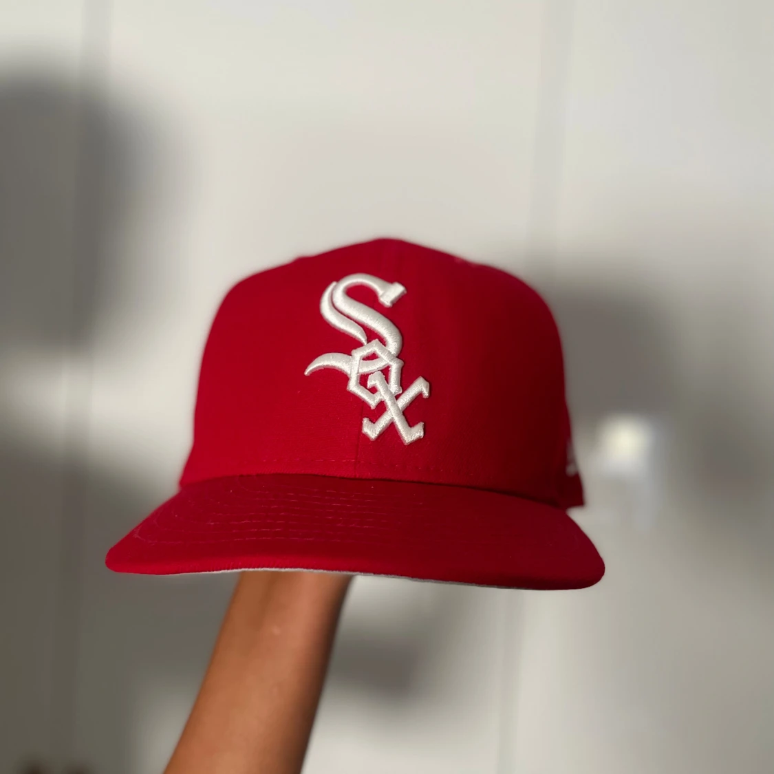 Red MLB cap