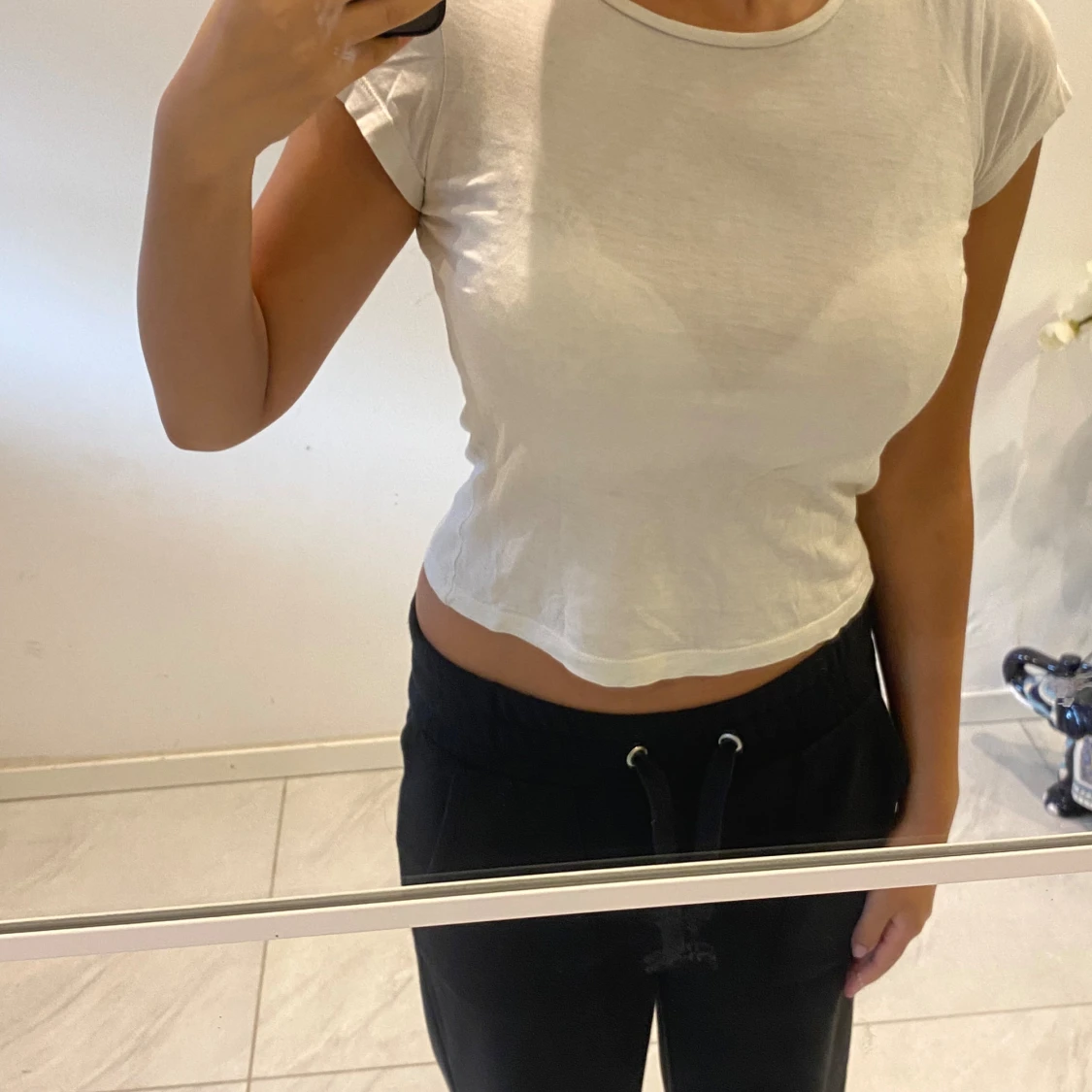 Vit kortärmad topp - 92