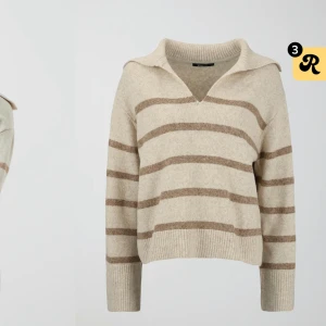 Stickad tröja från Gina tricot - Stickad tröja i beige/brun färg, jätteskön och mysig på en sommarkväll och funkar när som helst runt på året, säljer för jag använder den inte så ofta. Den är i nyskick då ja har använt den kanske 3 gånger. Nypris 399, mitt pris 200 storlek M💞