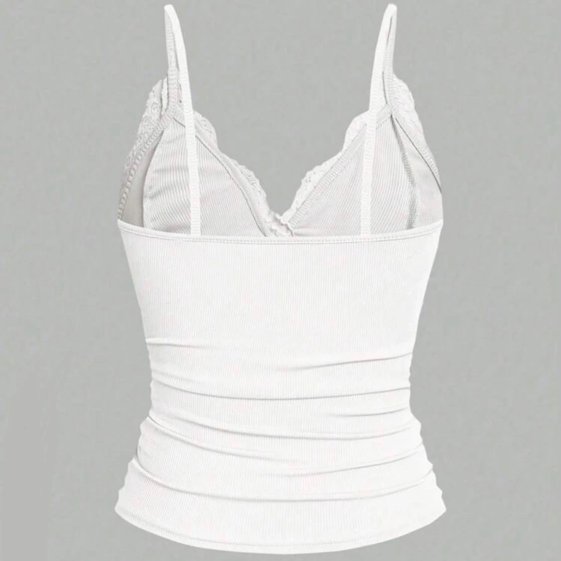 Vitt linne med spets - 90