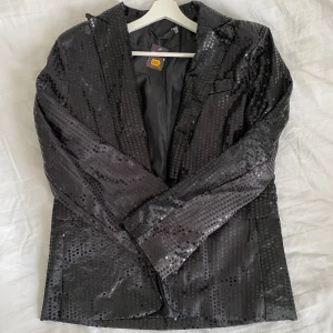 Paljett-kavaj! - Paljett-kavaj som köptes till en student-temafest. Endast använd en gång! Köpt på dollarstore för 250kr, lappen sitter kvar! Storlek L, skulle säga att den har mer av en herr-passform🖤✨✨