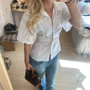 Figursydd skjorta från Zara - Figursydd skjorta från Zara mycket fint skick, första bilden är lånad🌸💕 Använd gärna ”köp nu”💕