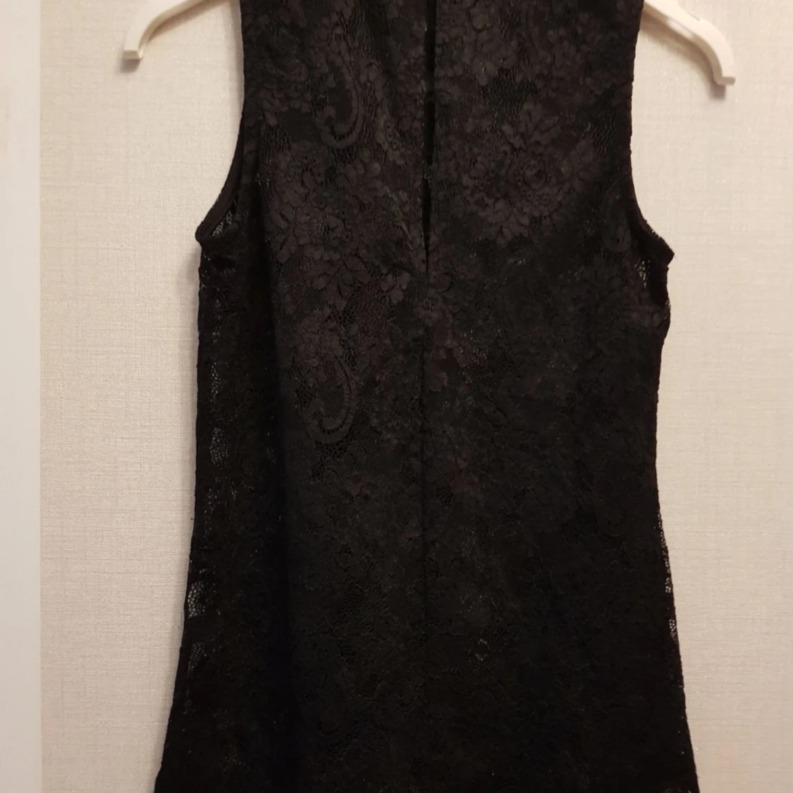 Syntet spets topp med halv polo strl S  - 92