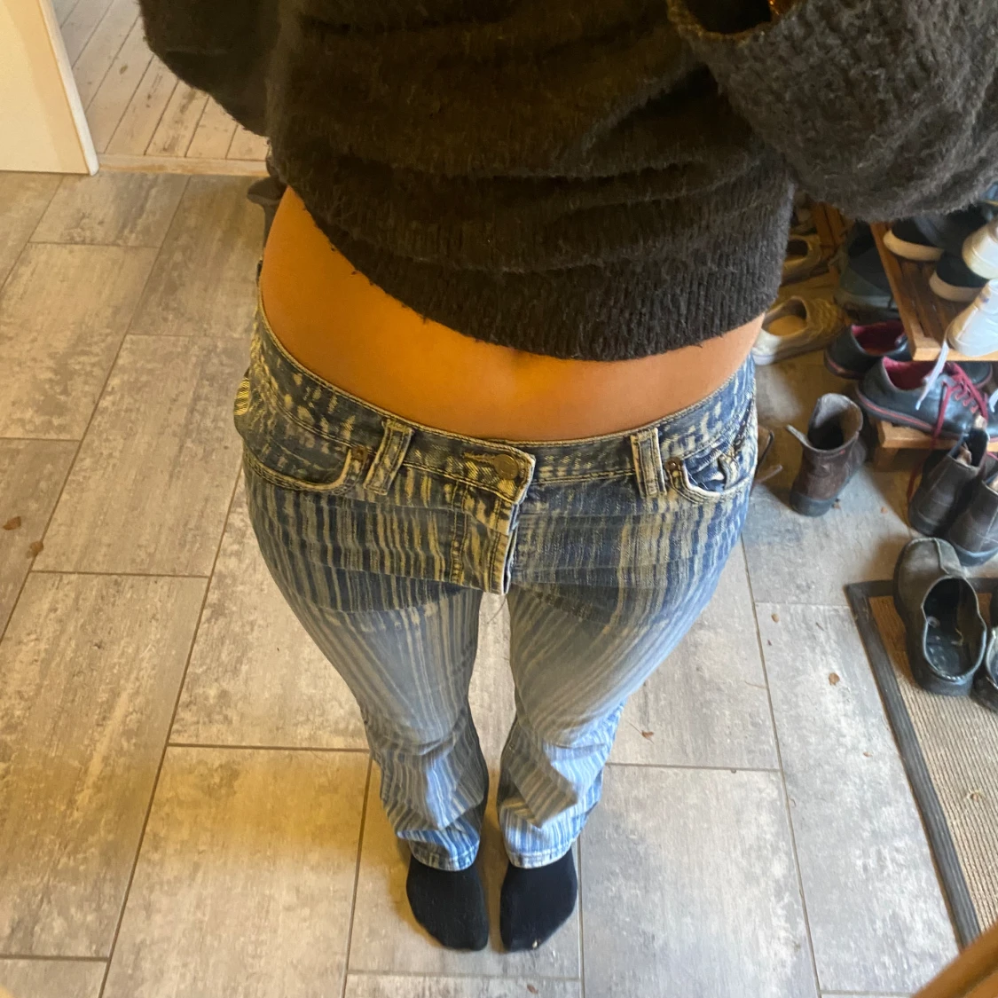 Trendiga bootcut jeans - 90