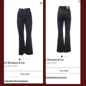 Bootcut jeans - 💗Fina svarta bootcut Levi’s jeans som jag köpte från Sellpy. De är högmidjade men går att vika ner om man vill, då jag tycker de är snyggt🤩🤩 Bra skick. Säljer för att dem inte kommer till användning. Tryck gärna på köp nu 💗 pris kan diskuteras! 💗❤️❤️