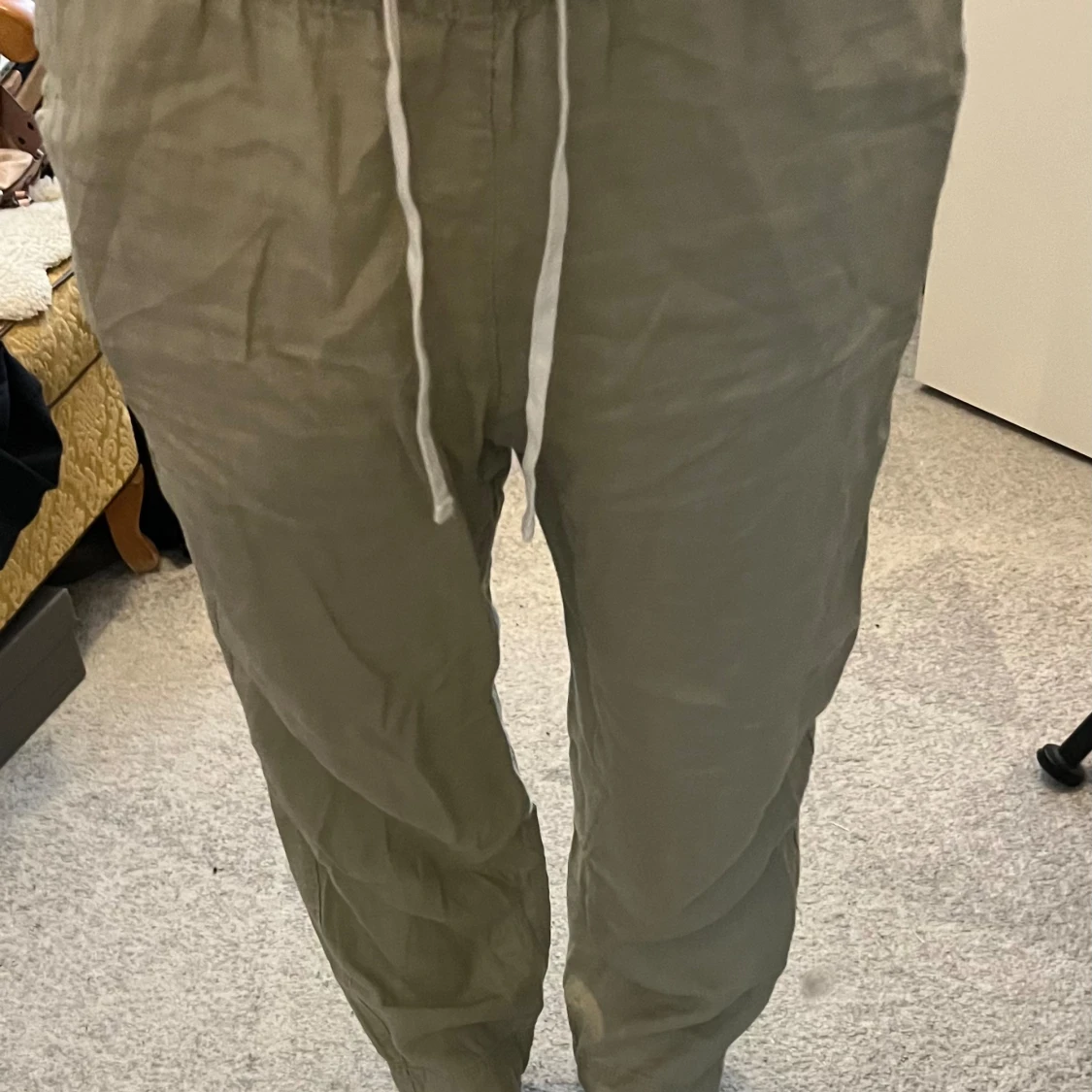 Gröna linnebyxor h&m - 90