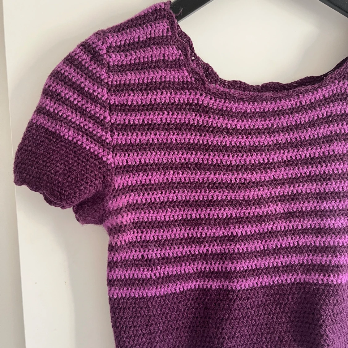 Virkad/stickad crochet topp - 91