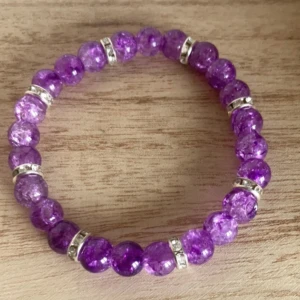 Armband  - Lila 💜 armband med silver blingbling