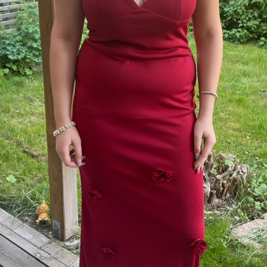 Röd fin klänning - 91