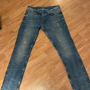 Blåa cricket jeans - Blåa crocker jeans herr