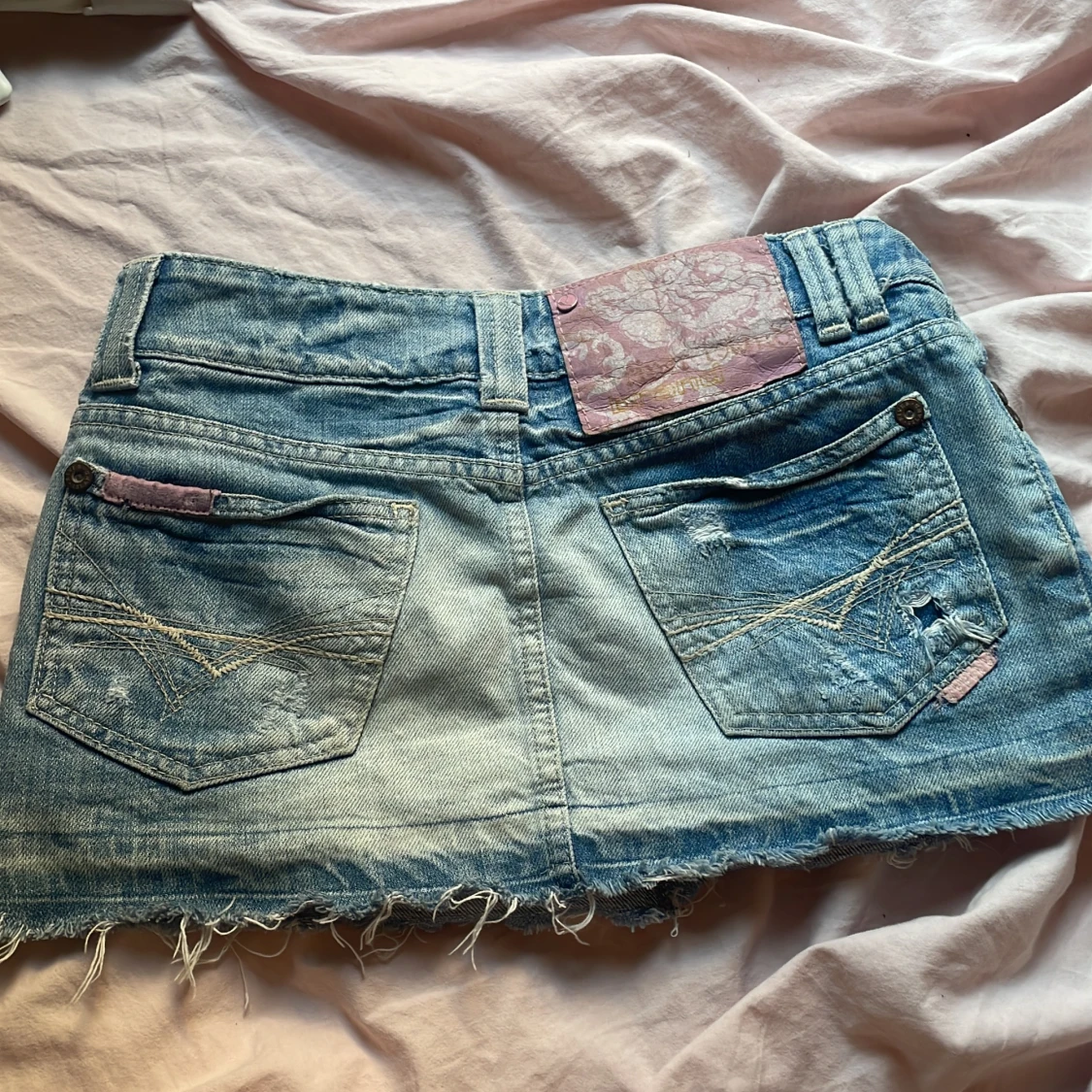 Lågmidjad jeanskjol - 90