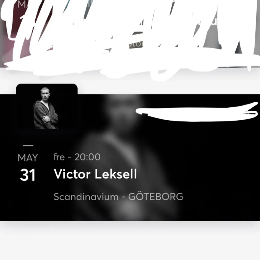 Säljer en biljett till victor leksells konsert i  göteborg 31 maj❤️. Övrigt.