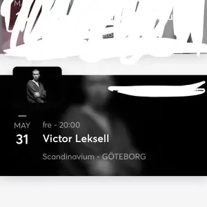 Säljer en biljett till victor leksells konsert i  göteborg 31 maj❤️
