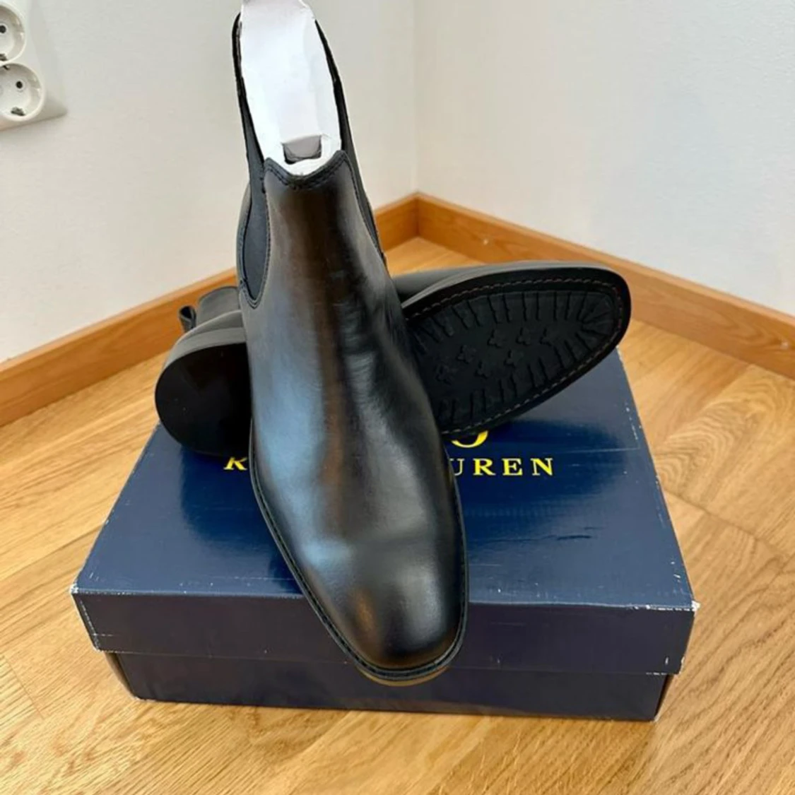 Polo Ralph Lauren Dillian Chelsea Boots i läder, Stl. 42