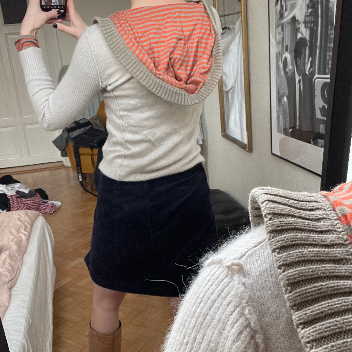 Stickad luvtröja - 91