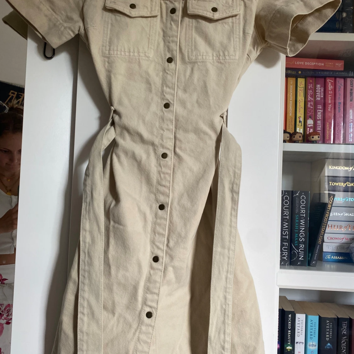 Beige cargo klänning