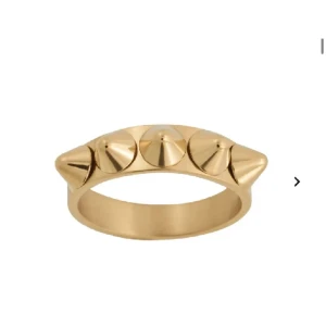 Edblad ring - En guldig edblad ring med nitar storlek m (17,5) fint skick och knappast använd pga den är lite stor köpt för 349 från edblad