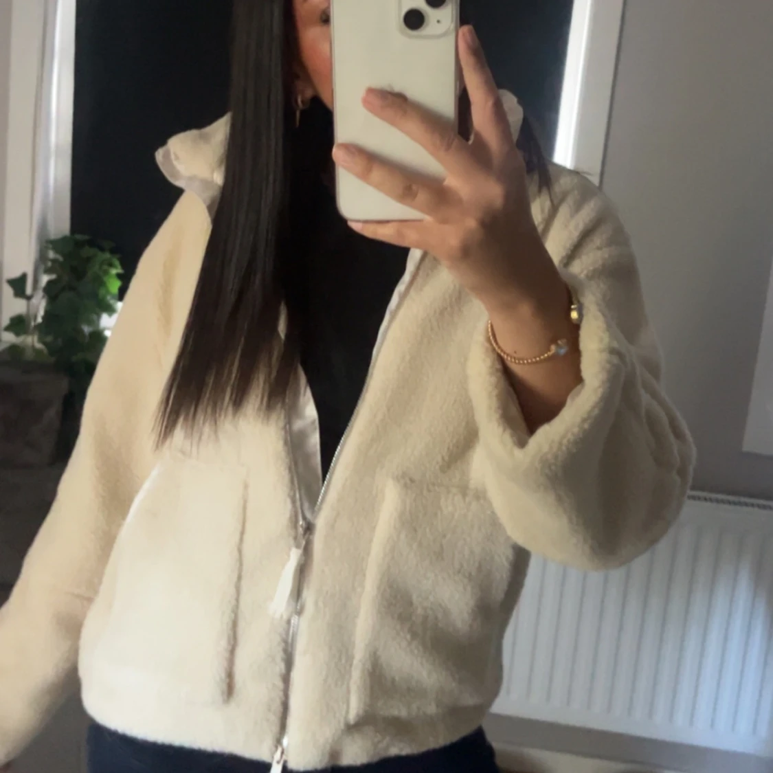 Teddy jacka gräddvit