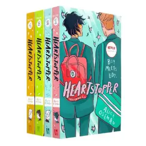 Säljer mina böcker i serien ”Heartstopper”. Det är fyra böcker totalt och är i bra skick! Fråga bara om man vill ha fler bilder