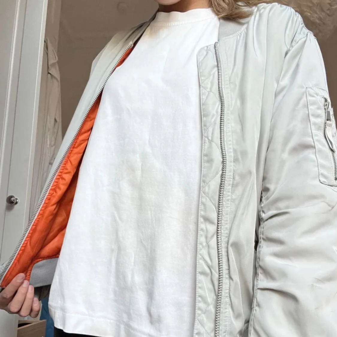 Grå bomberjacka  - 90