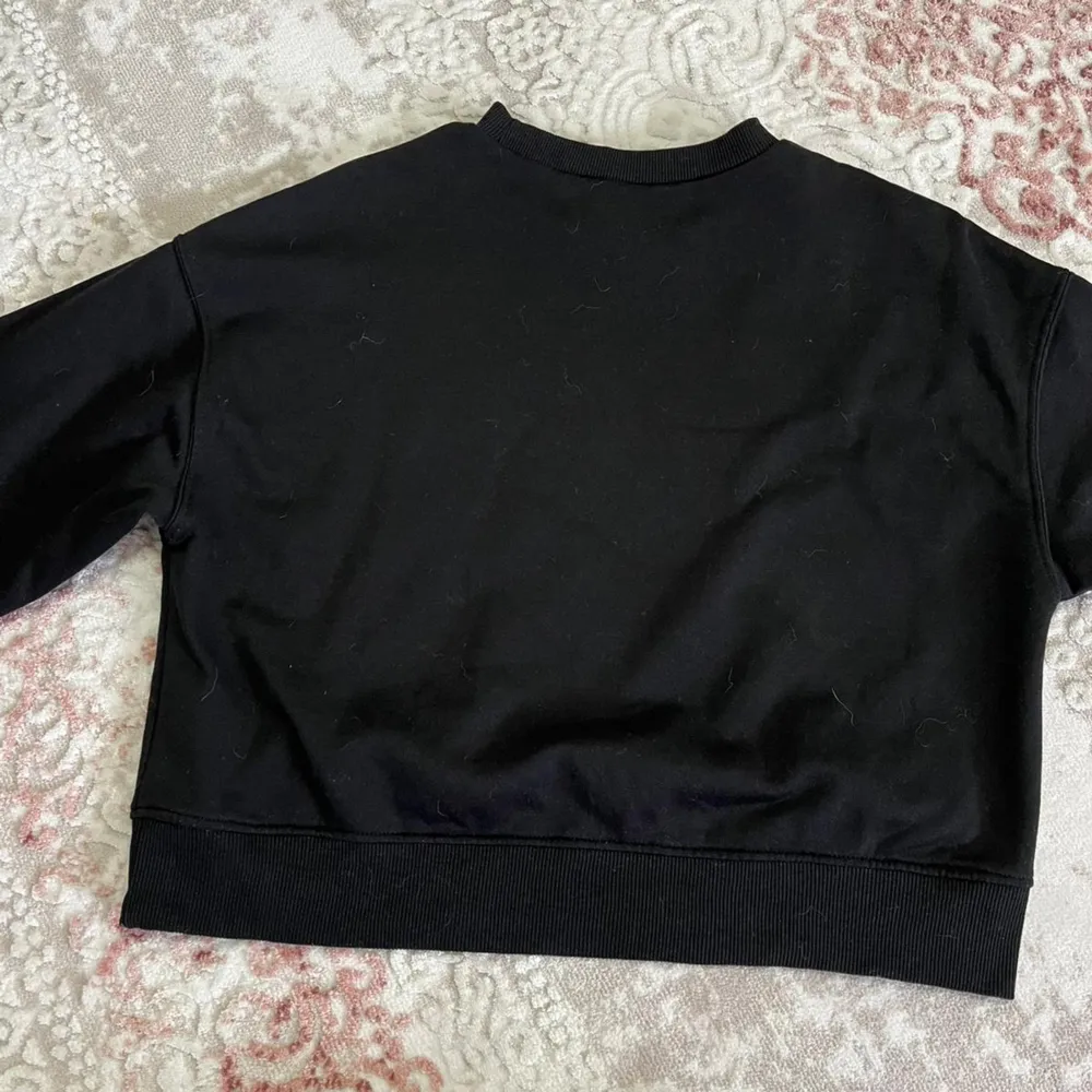 Kort, basic, svart tröja från H&M. Passar med allt. Bra kondition. Köptes för 99kr. . Hoodies.